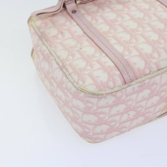 Christian Dior Trotter Romantic Hand Bag PVC Leather Pink...